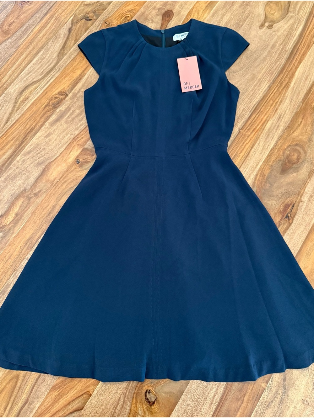 Of Mercer Classic Navy Fit-and-Flare Dress